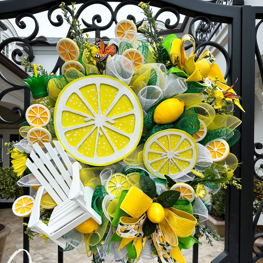 Beautiful summer wreath handmade